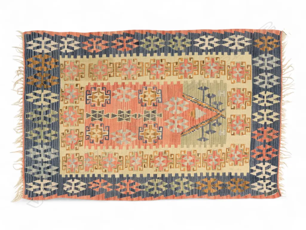 Woolen flatweave/split-weave prayer rug, Image 1++